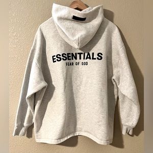 Fear of God ESSENTIALS Core Relaxed Hoodie FOG Light Oatmeal Size Medium Unisex